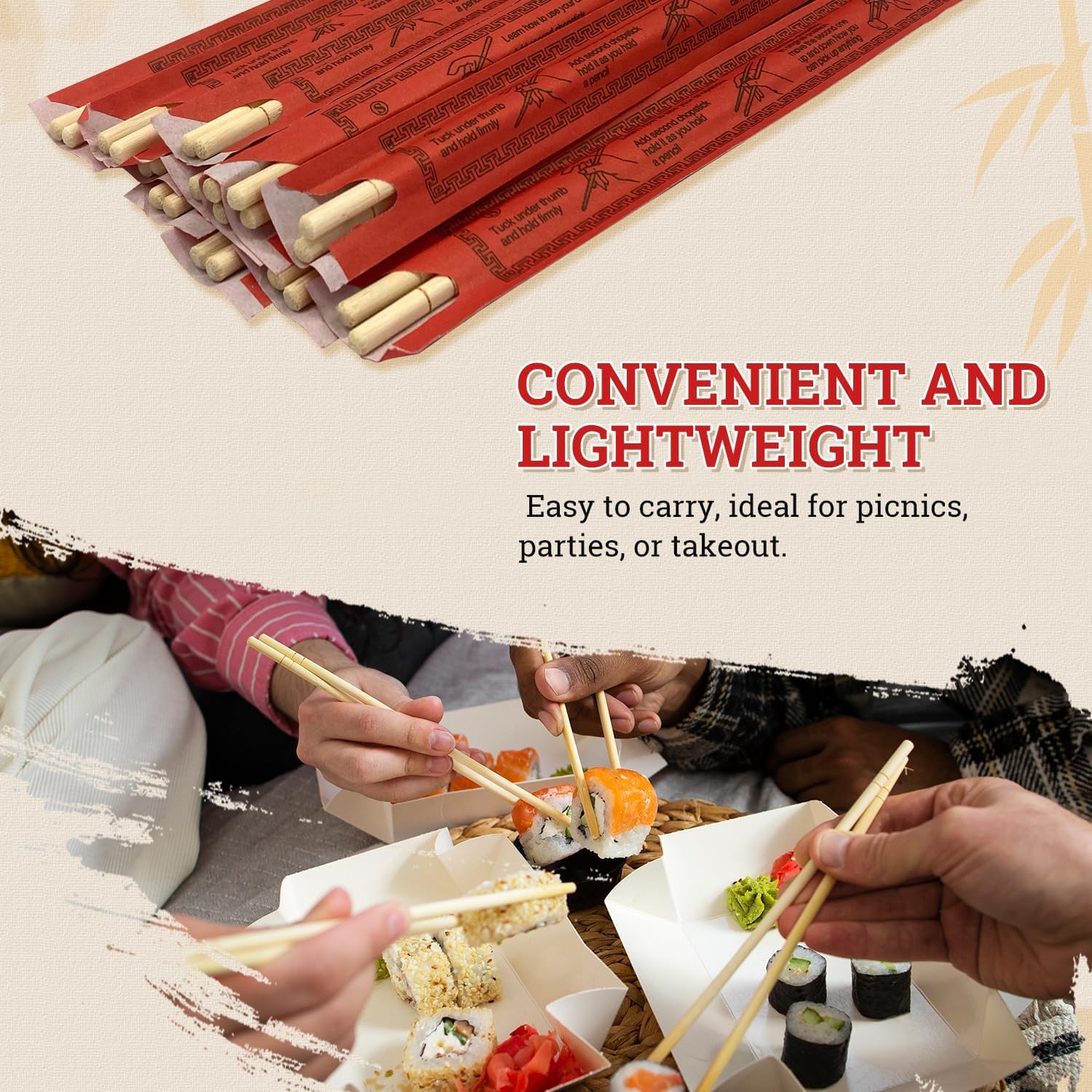 52USA Bamboo Chopsticks - 100 Sets -7