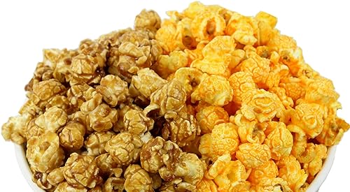 Miniatura 2 de Signature Popcorn - Lata de plástico reutilizable de 1 galón de agradecimiento en varios idiomas - Medio caramelo y medio queso cheddar