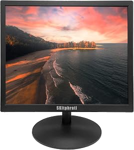 SKitphrati 17" Square Monitor 1280x1024 Resolution Small Monitor | 5:4 Aspect Ratio 75 Hz Refresh Rate 45% sRGB Colour Correction