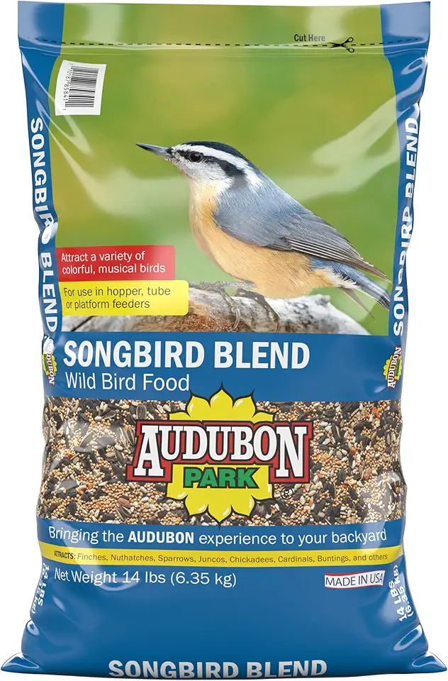 Audubon Park Songbird Blend Wild Bird Food, Bird Food for Outside Feeders, 14-Pound Bag