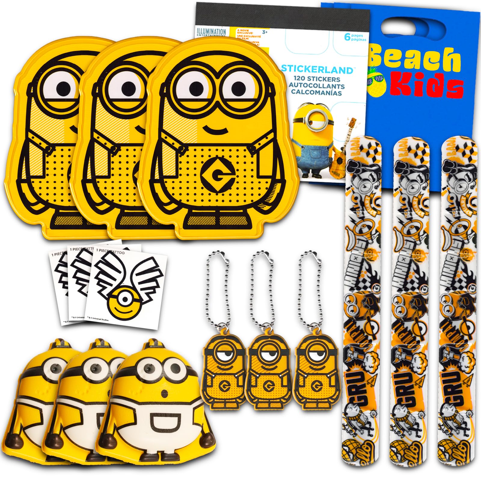 Minions Blind Bags Party Favors 3 Pack - Bundle with 3 Minions Mystery Accessories Plus Stickers and Loot Bags | Despicable Me Minions Party Favors for Kids