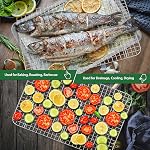 Baking Sheet with Rack Set, 9.8 x 8 x 1 Inch Stainless Steel Small Baking Tray, 2 Baking Pans with 2 Wire Racks and 2 Mats for Cooking, Roasting, Baking, Cooling