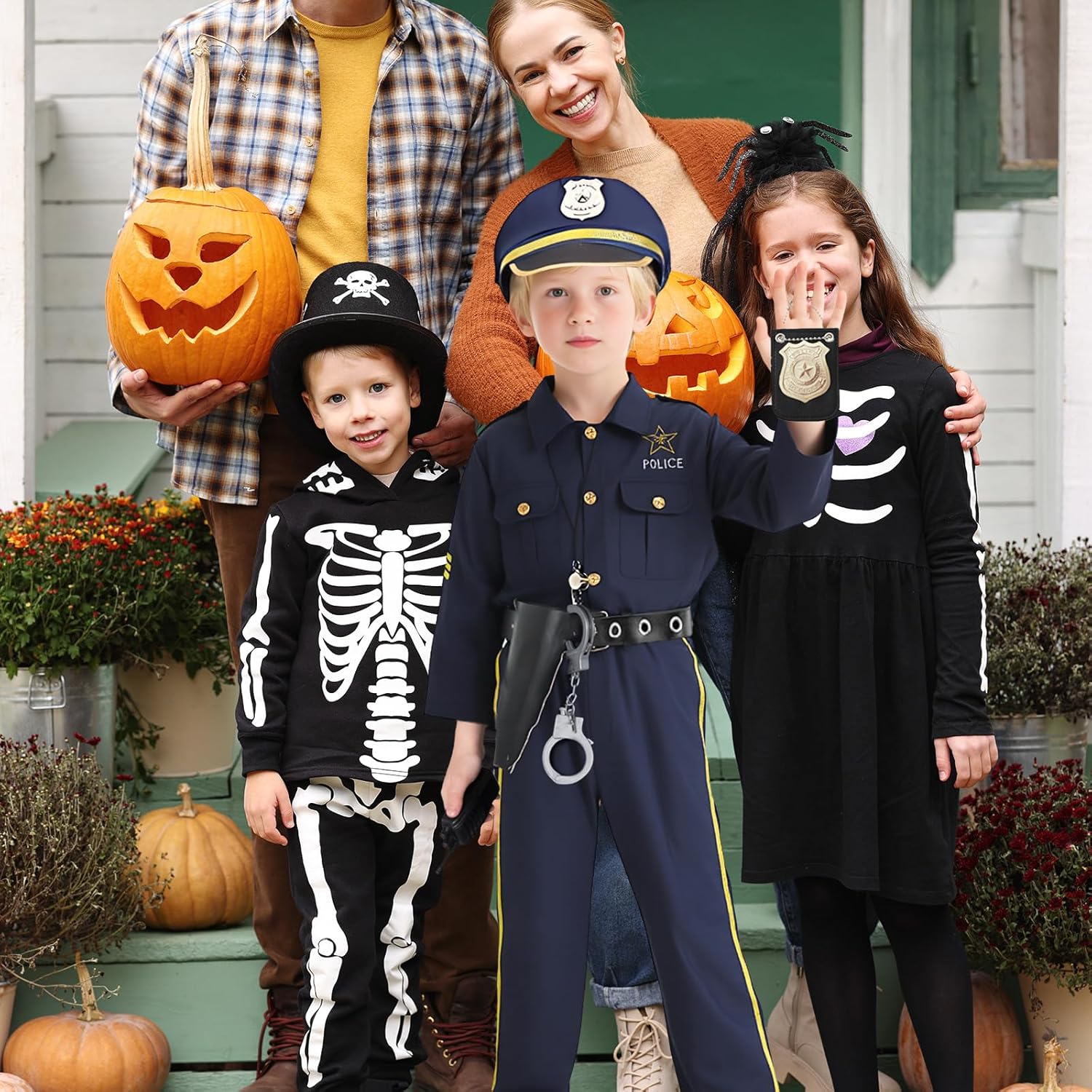 Pigmiss Police Officer Costume for Kids Deluxe Cop Uniform Set Boys Girls with Toy Accessories Play Kit for Halloween Cosplay - Image 4