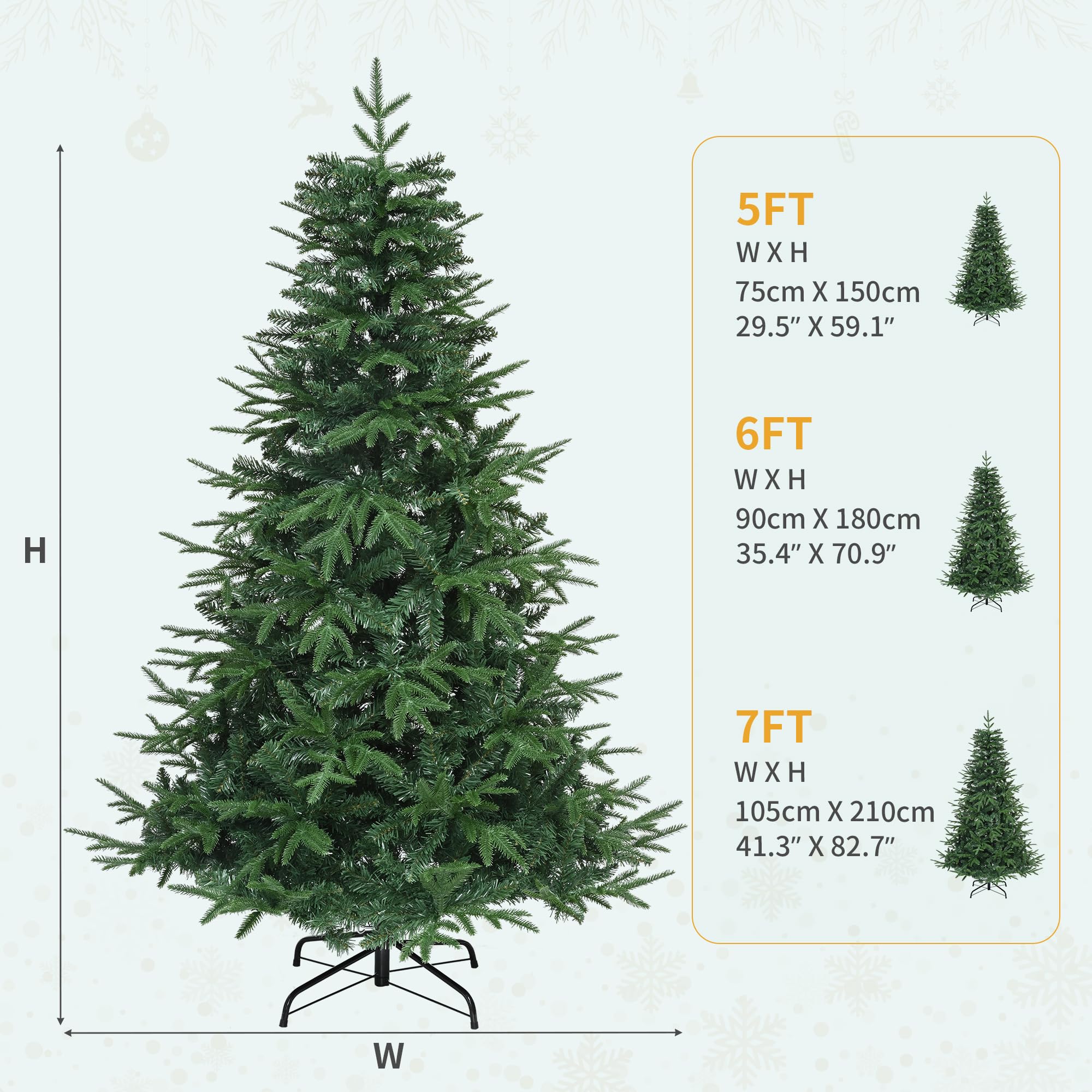 Kunstkerstboom 180 cm met 1046 takken, gevlamd, PVC, groen (157 x 180 cm Kunstkerstboom 180 cm met 1046 takken, gevlamd, PVC, groen (157 x 180 cm