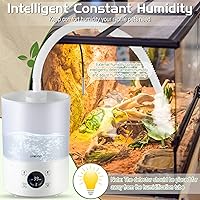 Vista 3 de Smart Reptile Fogger Humidifiers with Humidity Control, Reptile Terrarium Humidifier Smart Touch, 3 Grades Adjustable Fogger with Hose for Reptile