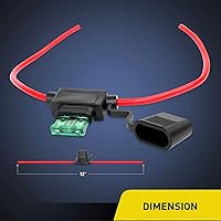 Vista 3 de Nilight - 50030R 120 piezas Fusibles de cuchilla estándar 5A/7.5A/10A/15A/20A/25A/30A AMP Juego surtido con 5 paquetes de portafusibles en línea