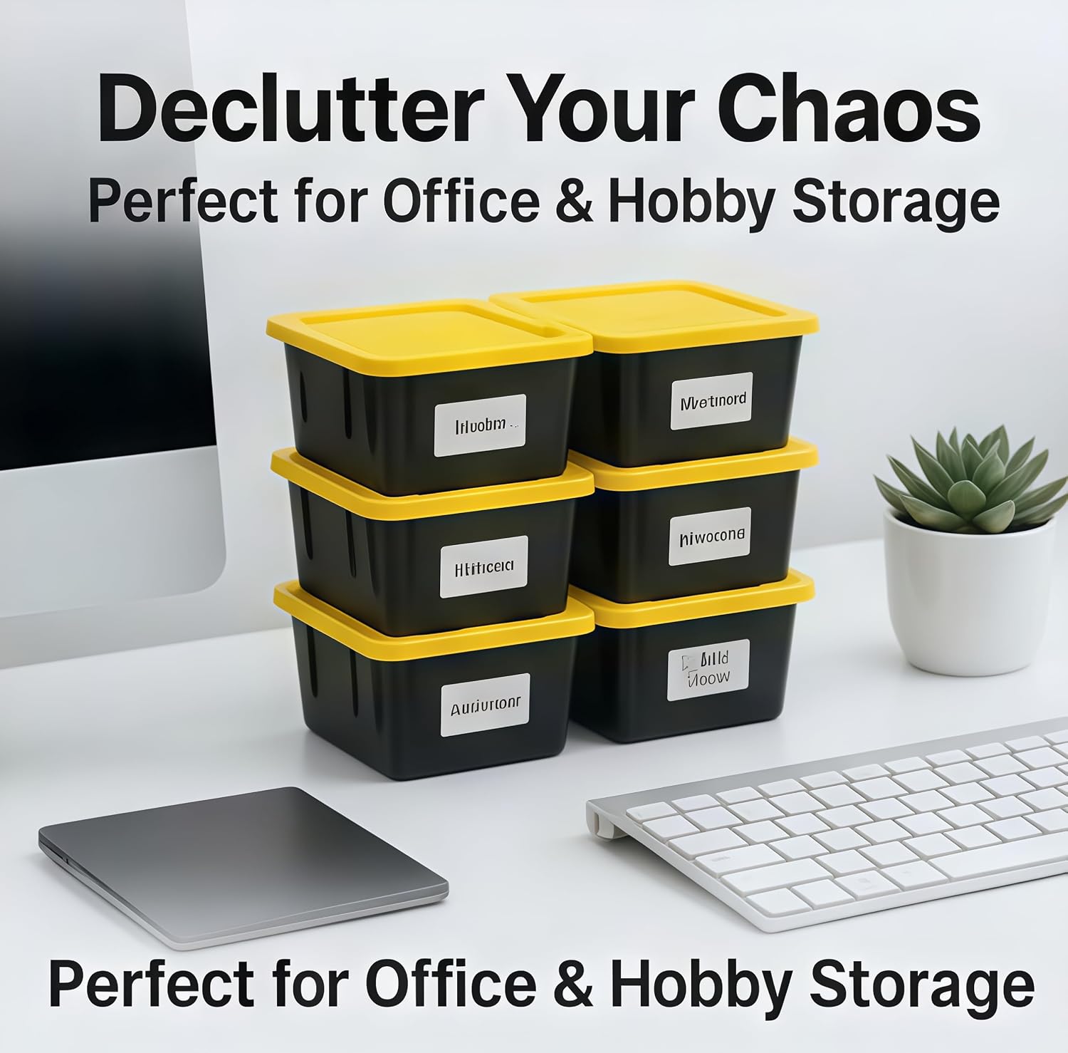 Tiny Totes Mini Storage Bins with Lids, 3.42"x2"x1.33" 6-Pack 1.1:1 Heavy Duty Workshop Replica Organizer, Stackable Dustproof PLA Containers for Screws SD Cards LEGO Parts Office Desk Hobby Storage | 1.1:1 Heavy Duty Workshop Replica Organizer, Stackable Dustproof PLA Containers, For Screws SD Cards LEGO Parts