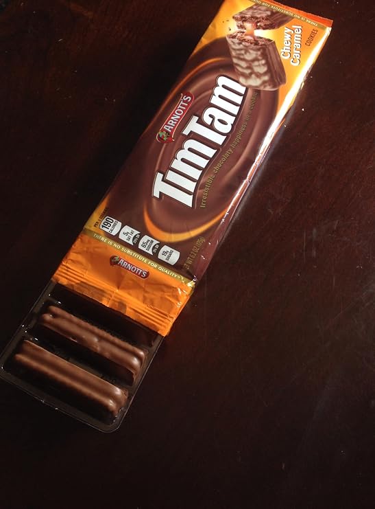 Tim Tam Cookies - 4 Pack Full - Tam Original Chocolate with Chewy Caramel, Double Coat, Austalian Made Chocolate Cookie Biscuits