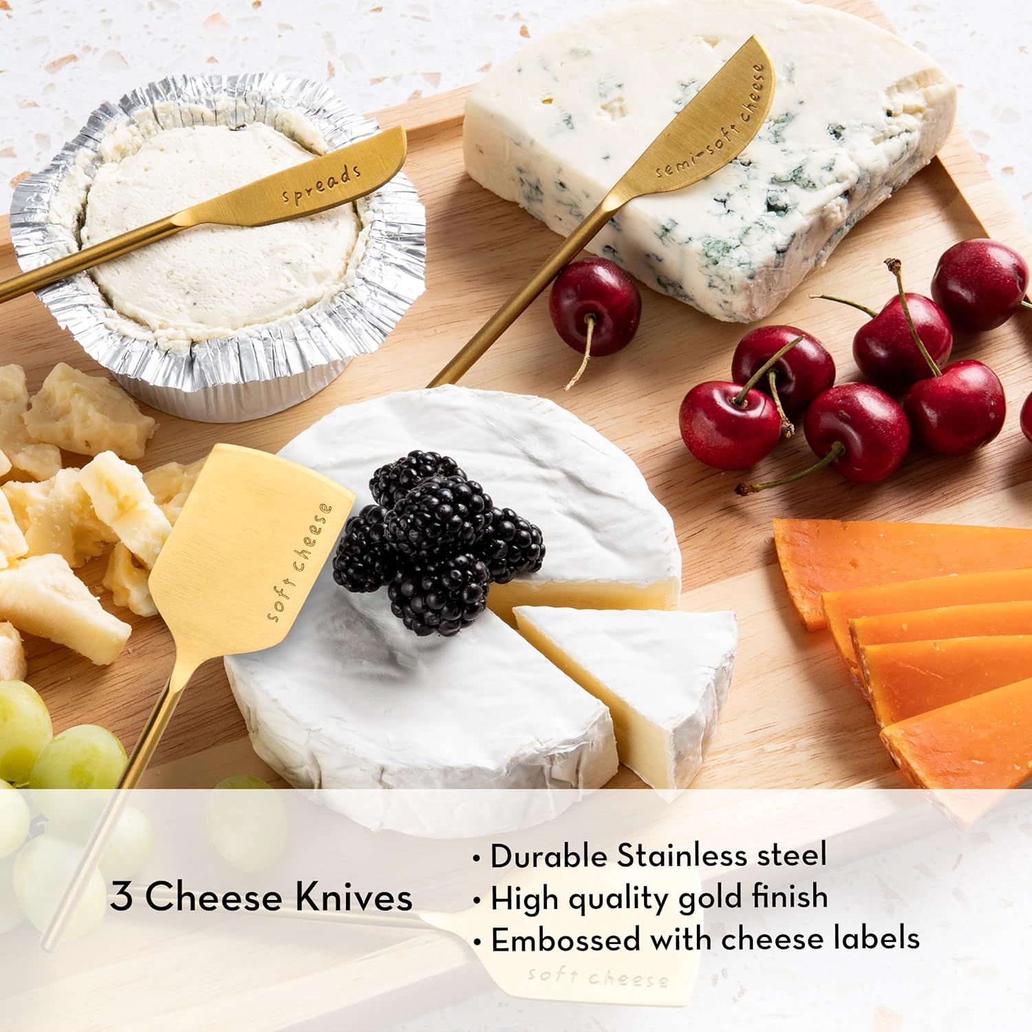 Meg Quinn Charcuterie Board Gift Set - Cheese Board with Accessories: Perfect for House Warming, New Home, Wedding, or Couples Gift. 12 Pcs