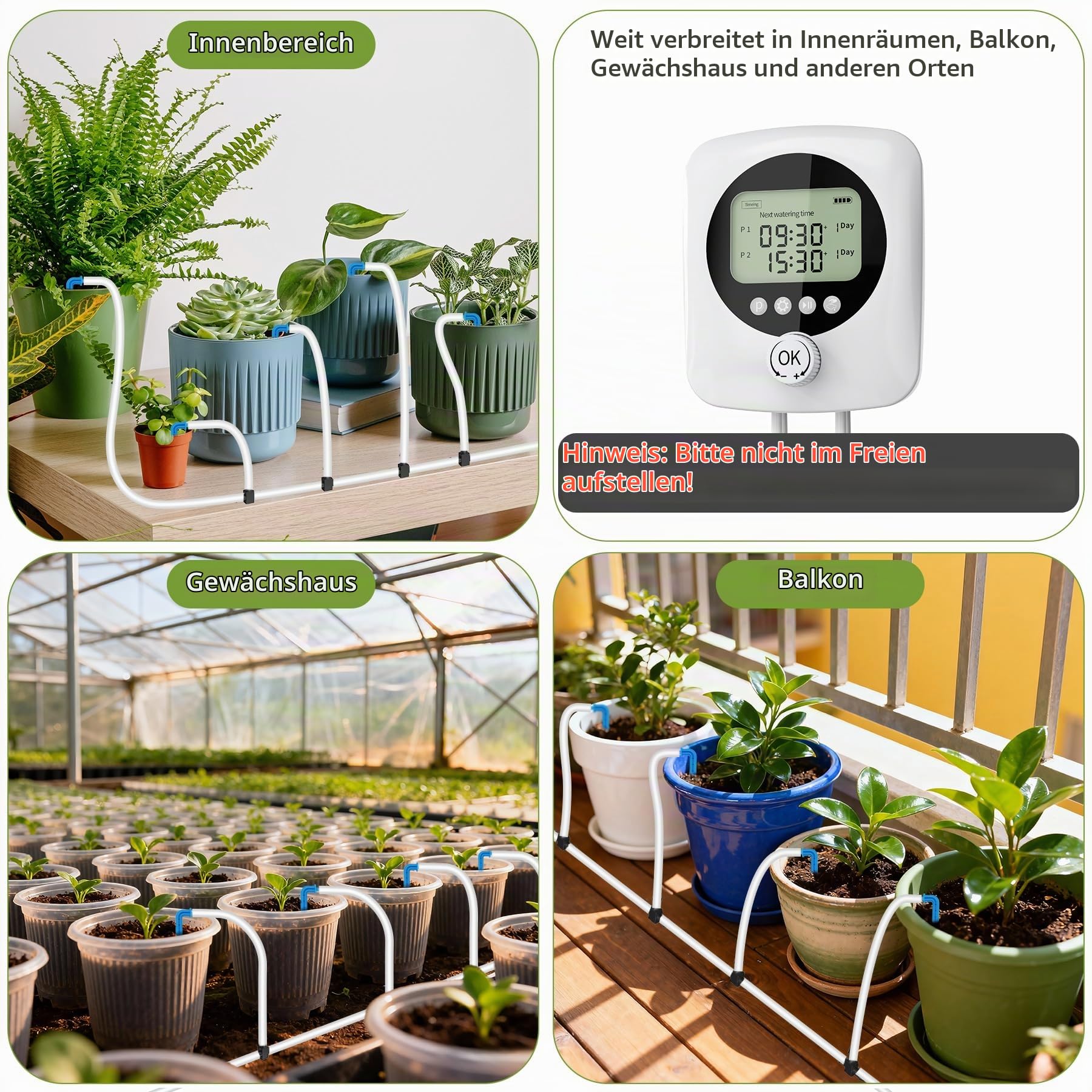 Forever Speed Automatische Bewässerungssystem Indoor mit Doppelte Pumpe für 30 Topfpflanzen, 4400 mAh Wiederaufladbar Bewässerungssystem Zimmerpflanzen für Indoor, Balkon