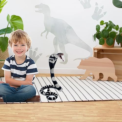 Miniatura 8 de Juguetes de serpiente, figuras de animales de cobra de broma, regalos de broma, decoraciones de Halloween para niños, figuras de animales, juguetes