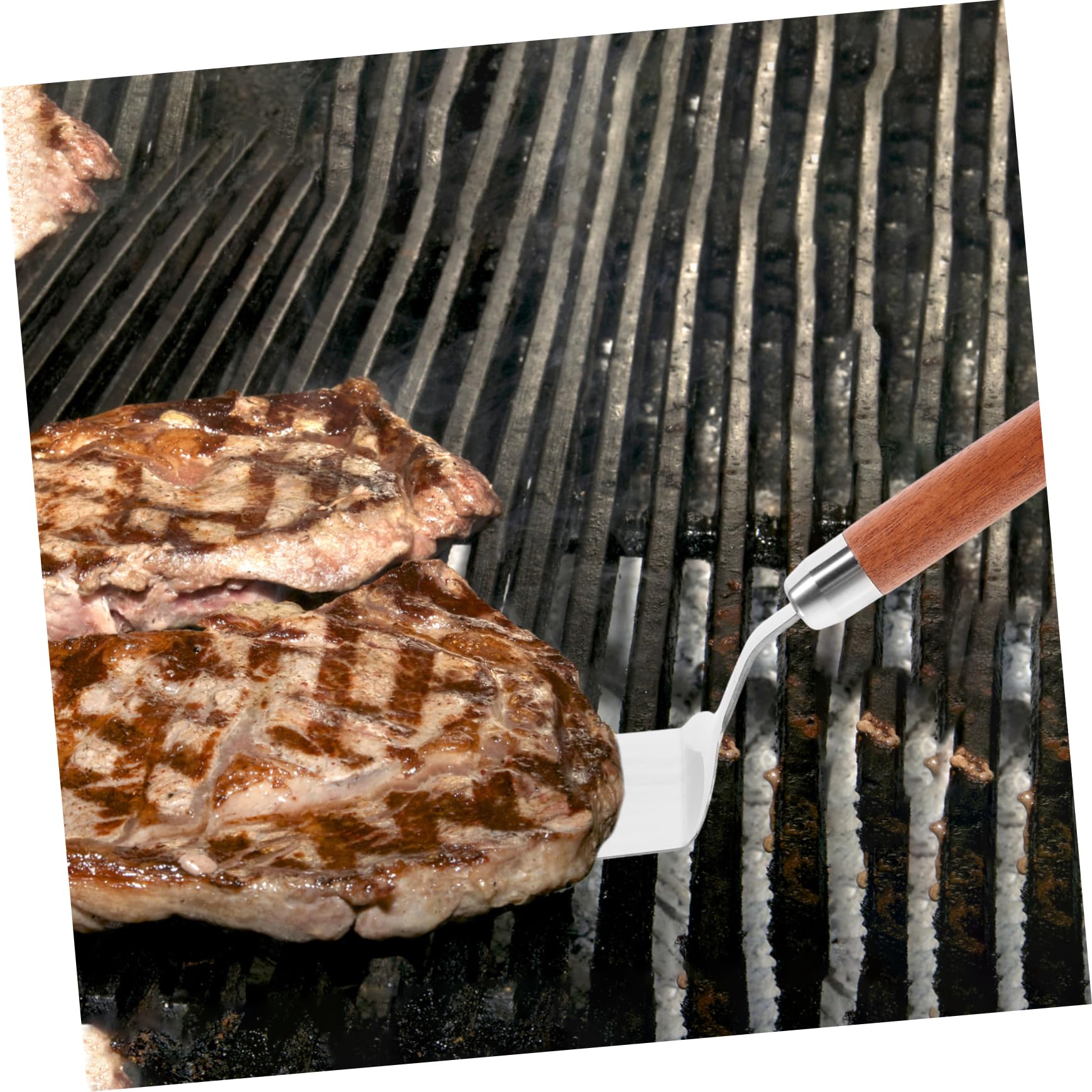 Alipis 5St Kochspatel Kelle Werkzeug Pizza schälen Steakspatel aus Metall Tragbarer Bratsteakspatel Bratspatel Teppanyaki Schaufel Küchenwaren Pfannenwender gebratenes Steak hölzern
