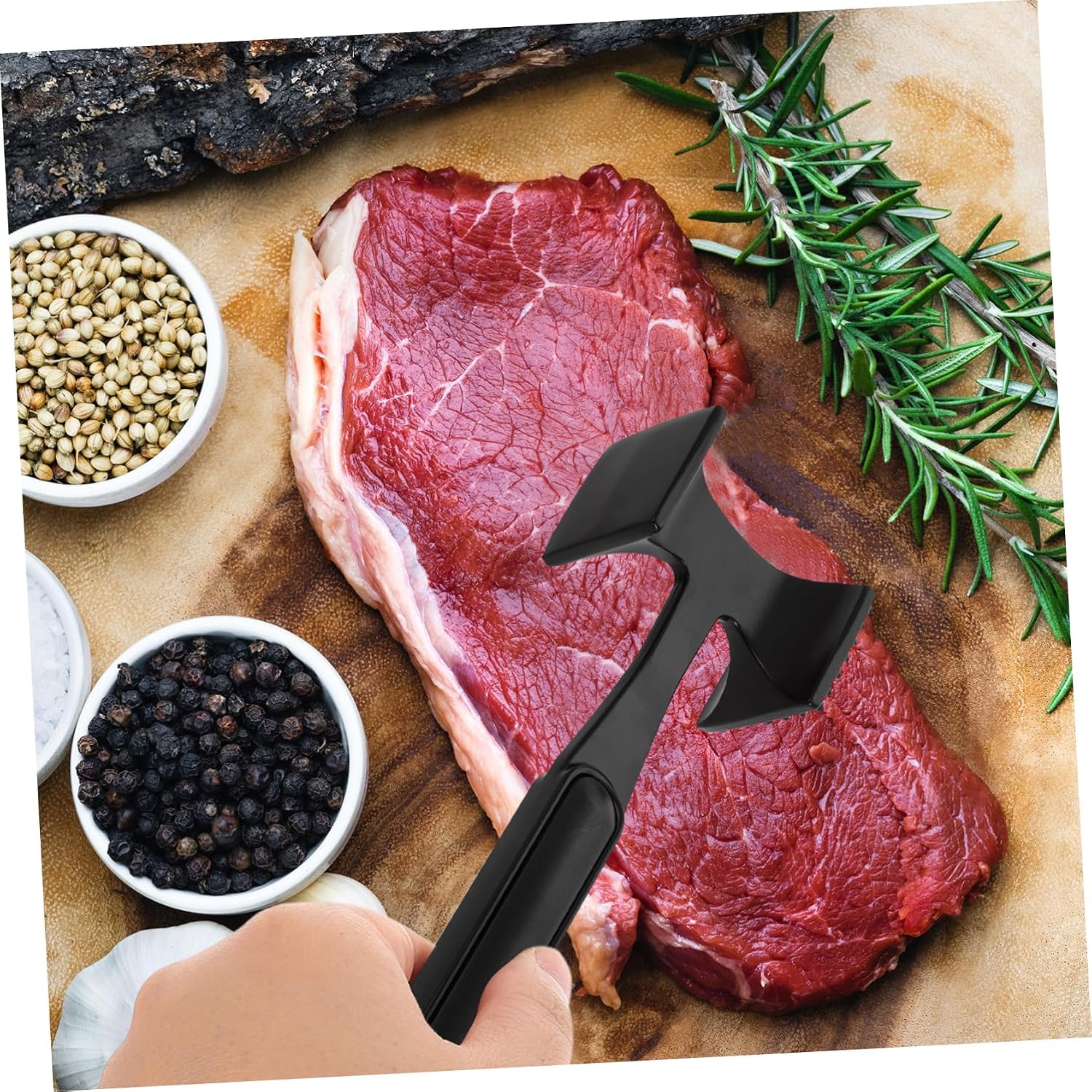 Unomor Dual-sided Meat Tenderizer Mallet Multifunctional Kitchen Tool for Tenderizing Chicken Beef and Poultry Effortlessly Remove Tendons This Essential Meat Hammer