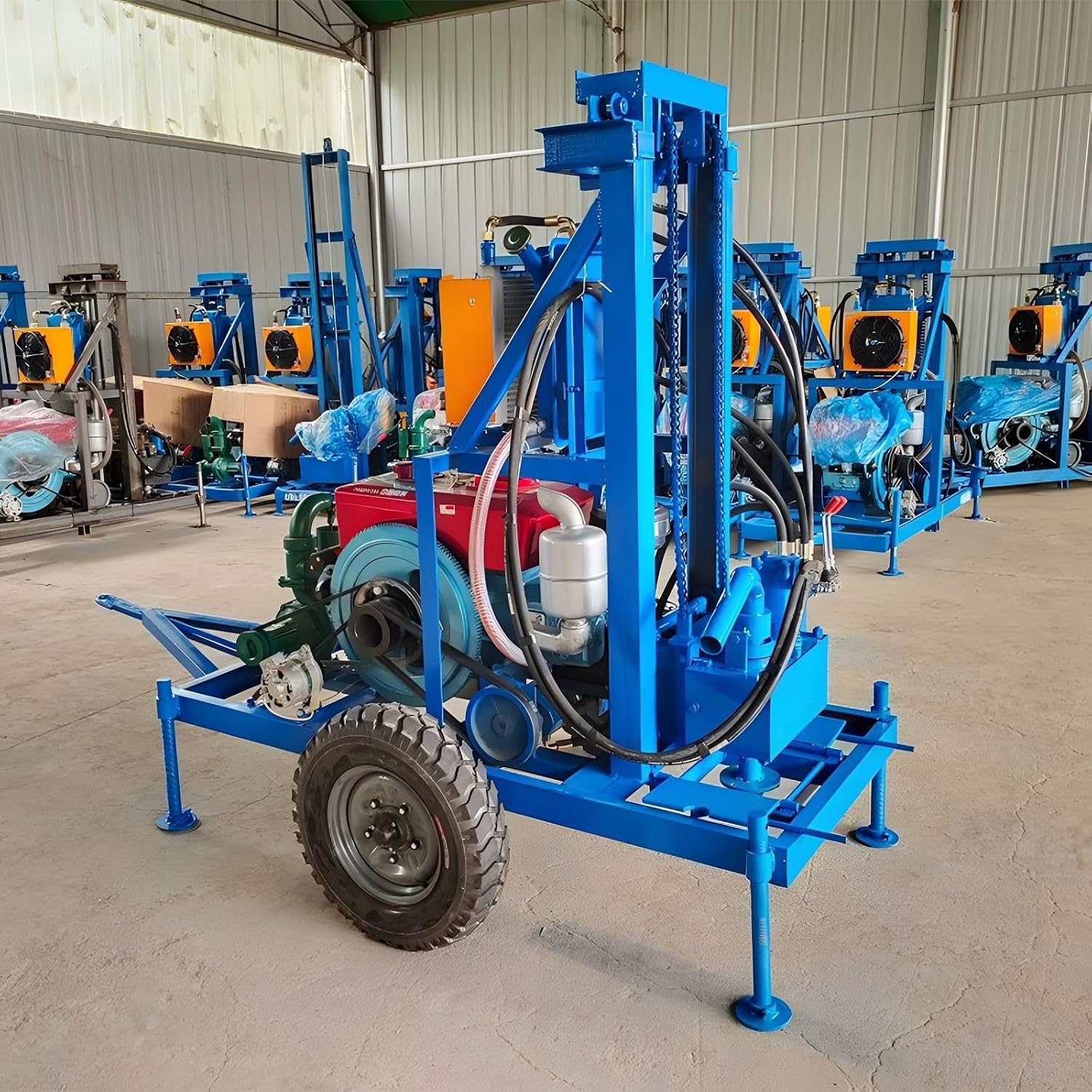 Mini Water Well Drilling Rig Portable Borehole Drilling Machine 150m Depth 75-325mm Diameter for Small Scale Residential Wells and Irrigation Use