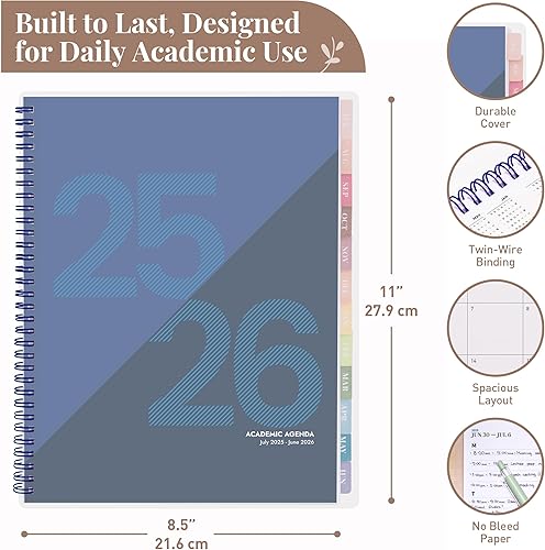 Miniatura 2 de Rileys Academic Planner 2025-2026, agenda diaria, semanal y mensual, julio de 2025 a junio de 2026, páginas de notas para estudiantes,