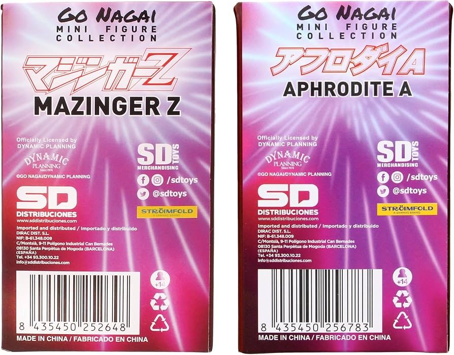 SD TOYS Set 2 Mini Figuras de Mazinger Z y Afrodita (SDMSDT26189