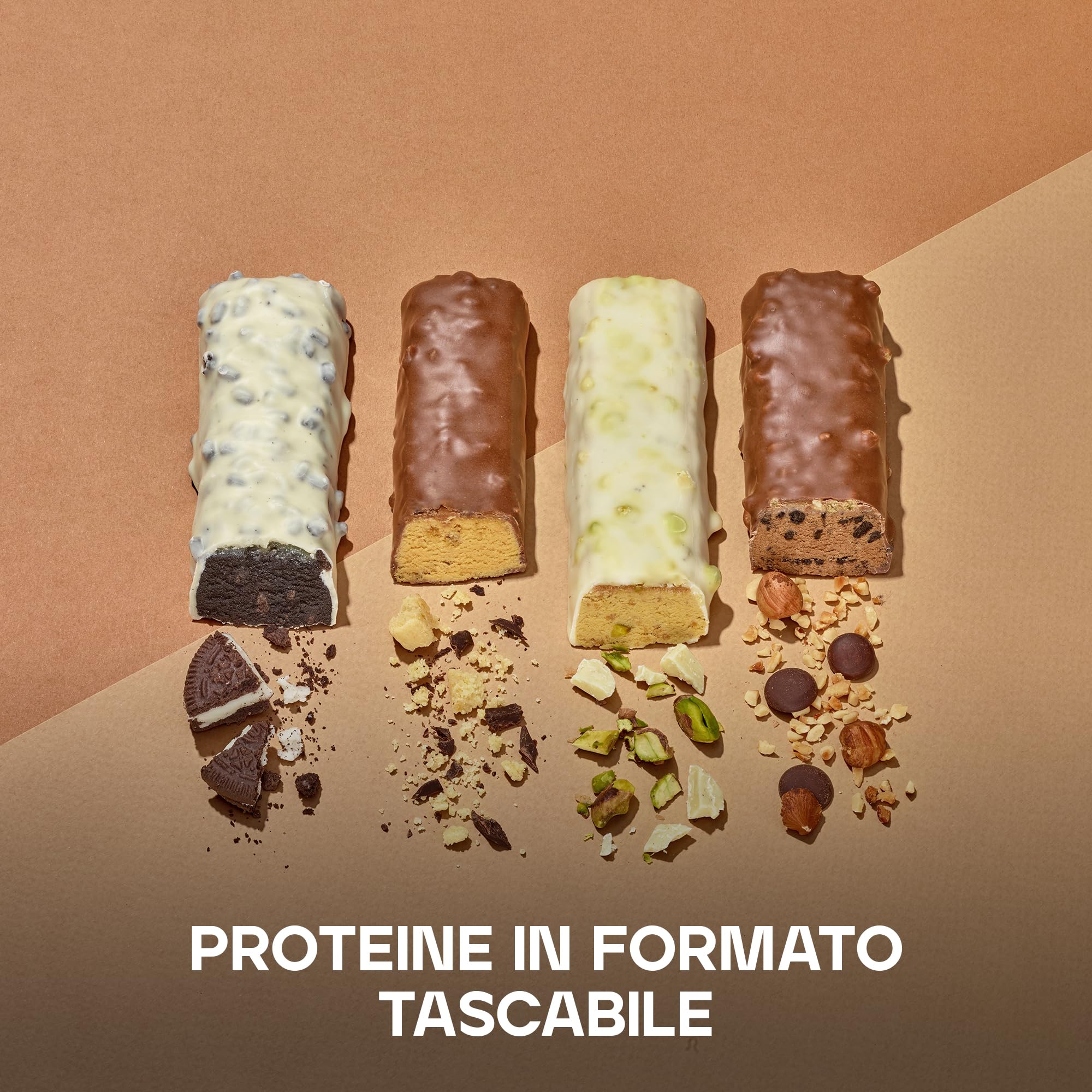 Bulk Macro Munch Barretta Proteica | Chocolate Cookies | 12 x 62g | 20g di proteine per barretta | Basso contenuto di zuccheri | Ricca di fibre | Triplo strato | Perfetta fuori casa