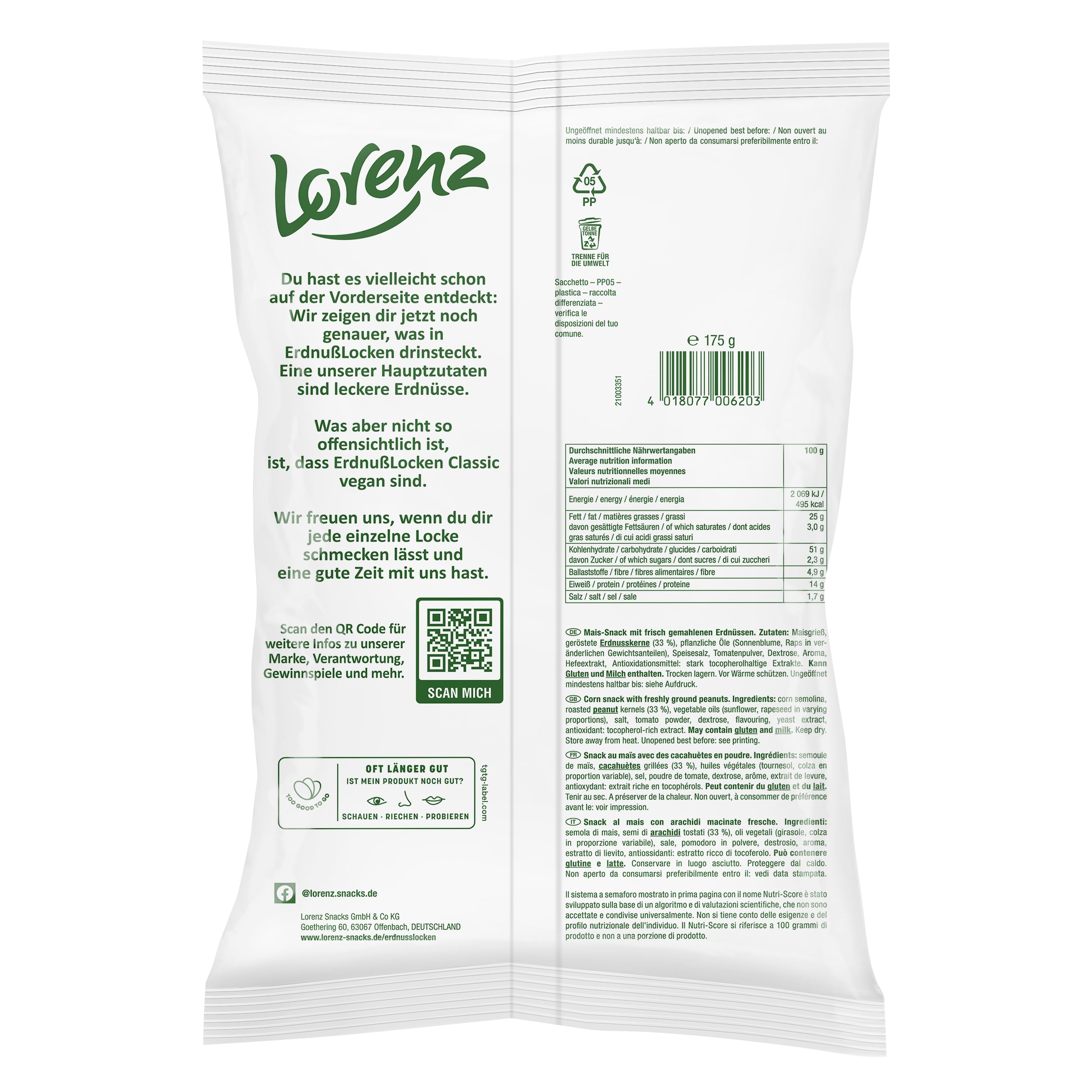 LORENZ | ErdnußLocken Classic | 11 x 175 g | vegan