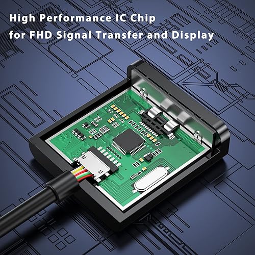 Vista 5 de Adaptador DisplayPort a VGA, convertidor de cable DteeDck DisplayPort DP a VGA macho a hembra para conectar laptop de escritorio a monitor