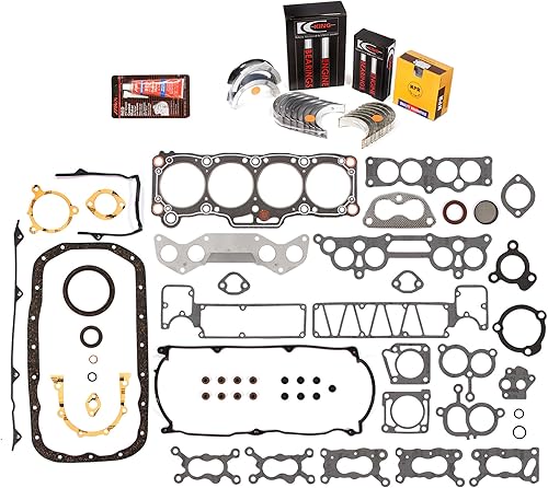 Evergreen Engine rering Kit fsbrr60028487Mazda 626Turbo B20002.0SOHC Fe fe-t Full Juego de juntas, anillos de pistón de Rod Rodamientos, principal