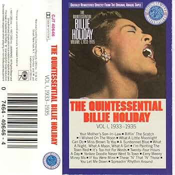 The Quintessential Billie Holiday Vol. 1 (1933-1935)［カセット］ Quintessential Billie Holiday 1933-1935, Vol 1 - Amazon.com