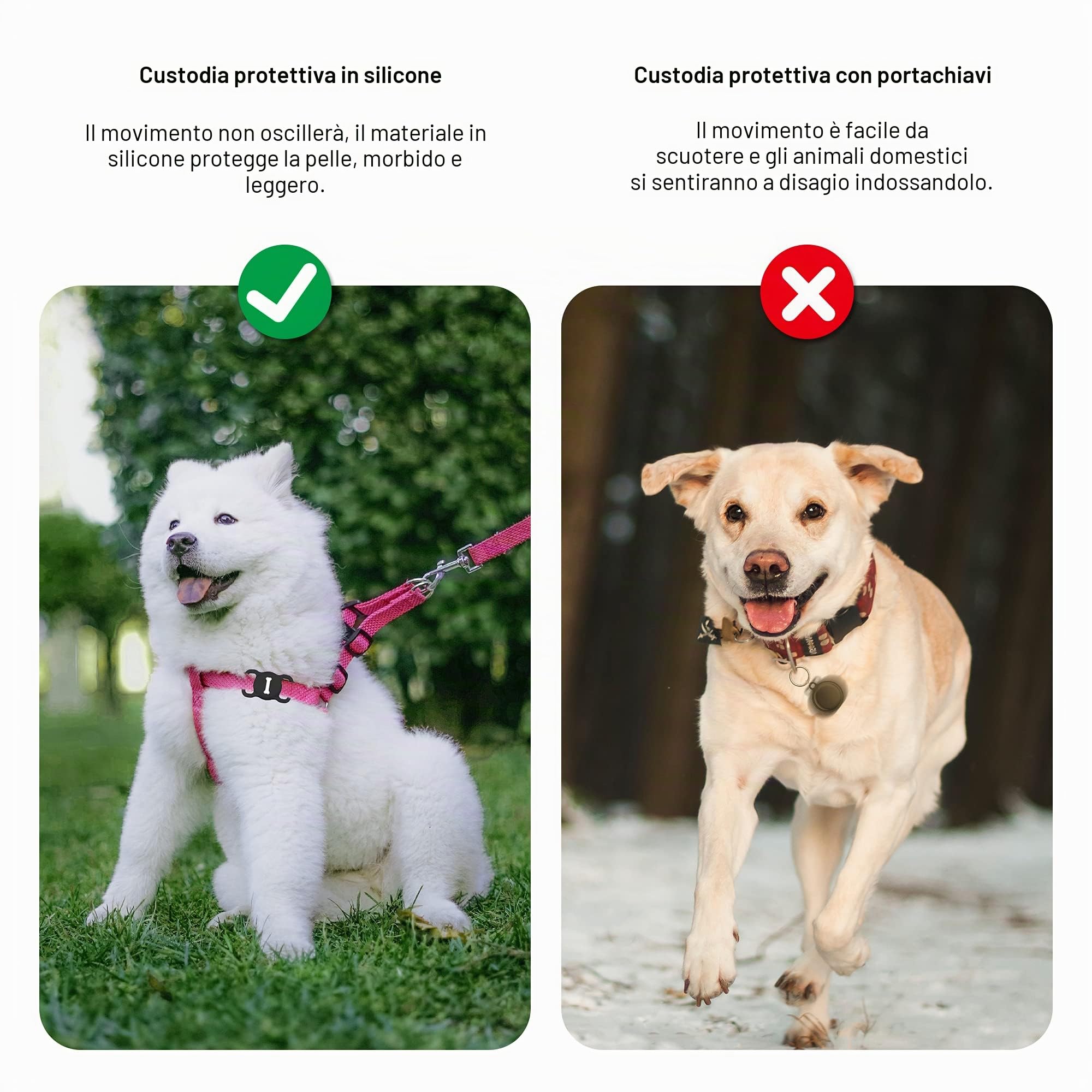 Airtag - Supporto per collare per cani, DLENP, in silicone, per il monitoraggio GPS, per gatti e gatti con motivo osseo (1 confezione (nero)