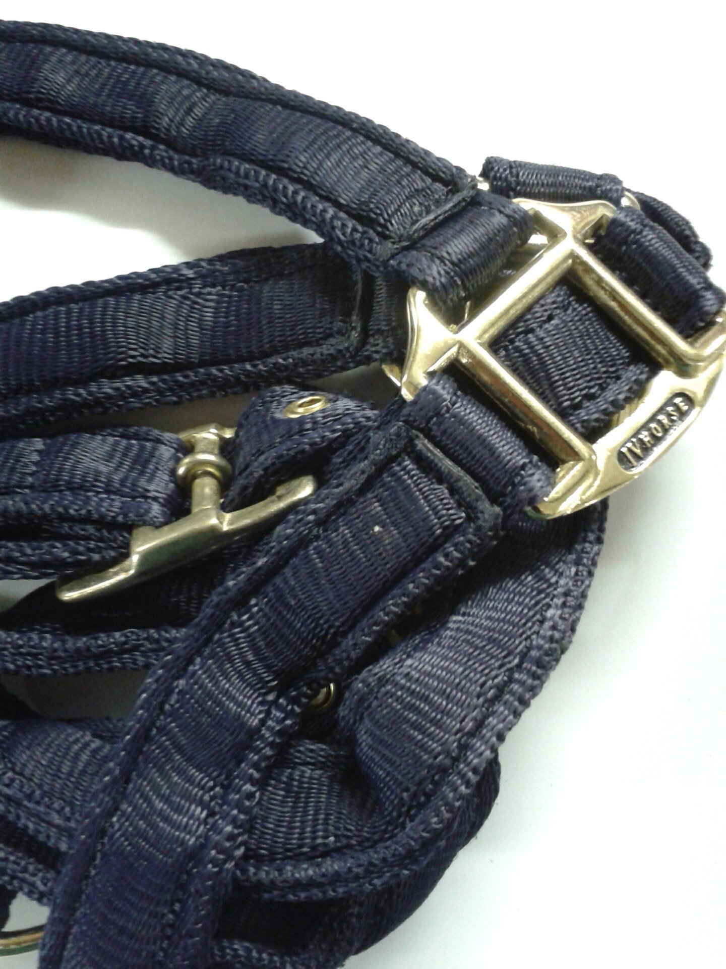 IV Horse Premium Soft Web Headcollar (Pony, Navy)