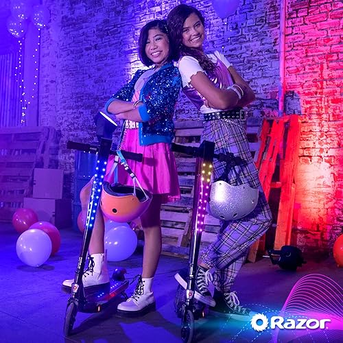 Miniatura 8 de Razor Sonic Glow Scooter eléctrico negro con luces LED y altavoz inalámbrico Bluetooth,