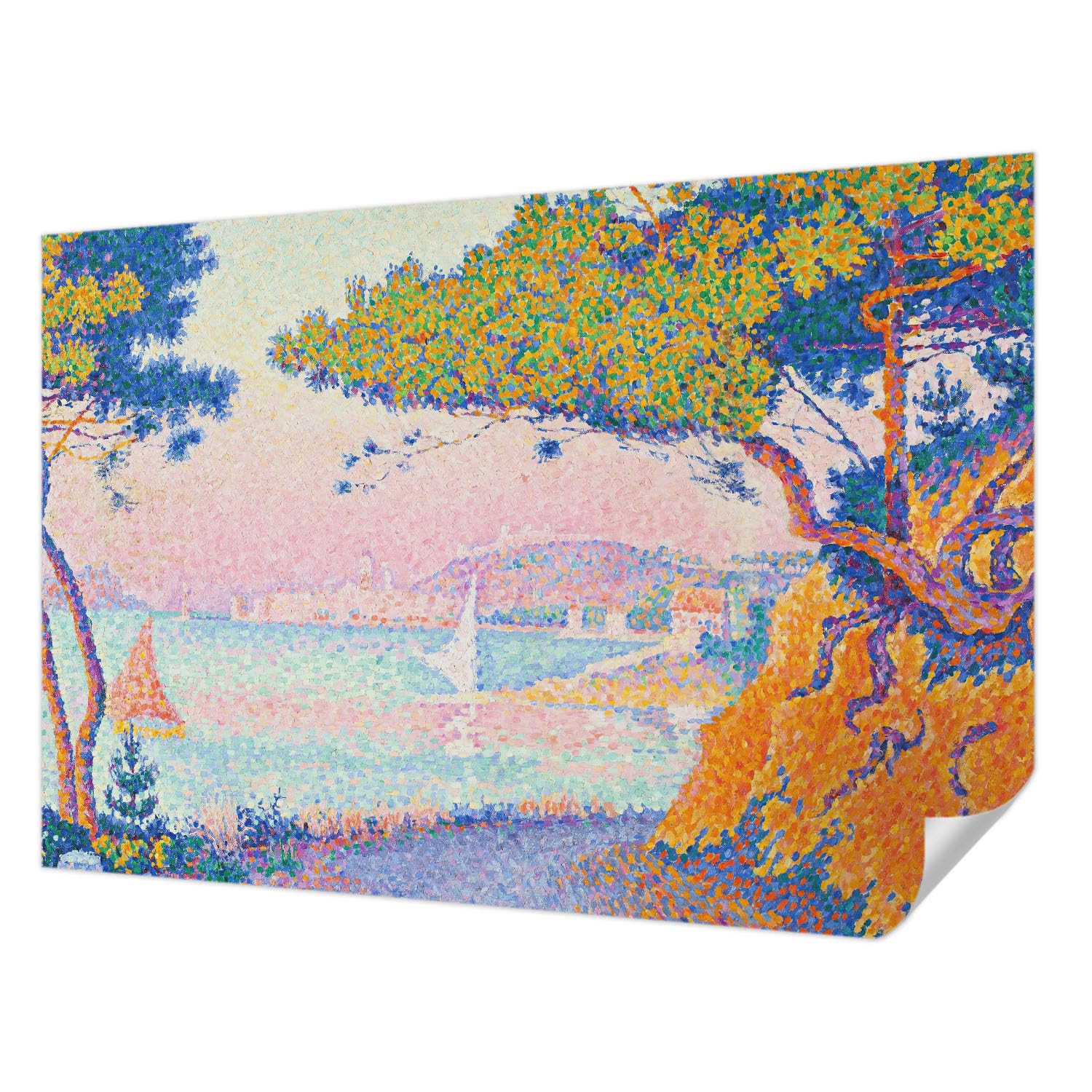 Decoración de pared con paisaje fotográfico autoadhesivo moderno y lavable para sala de estar
