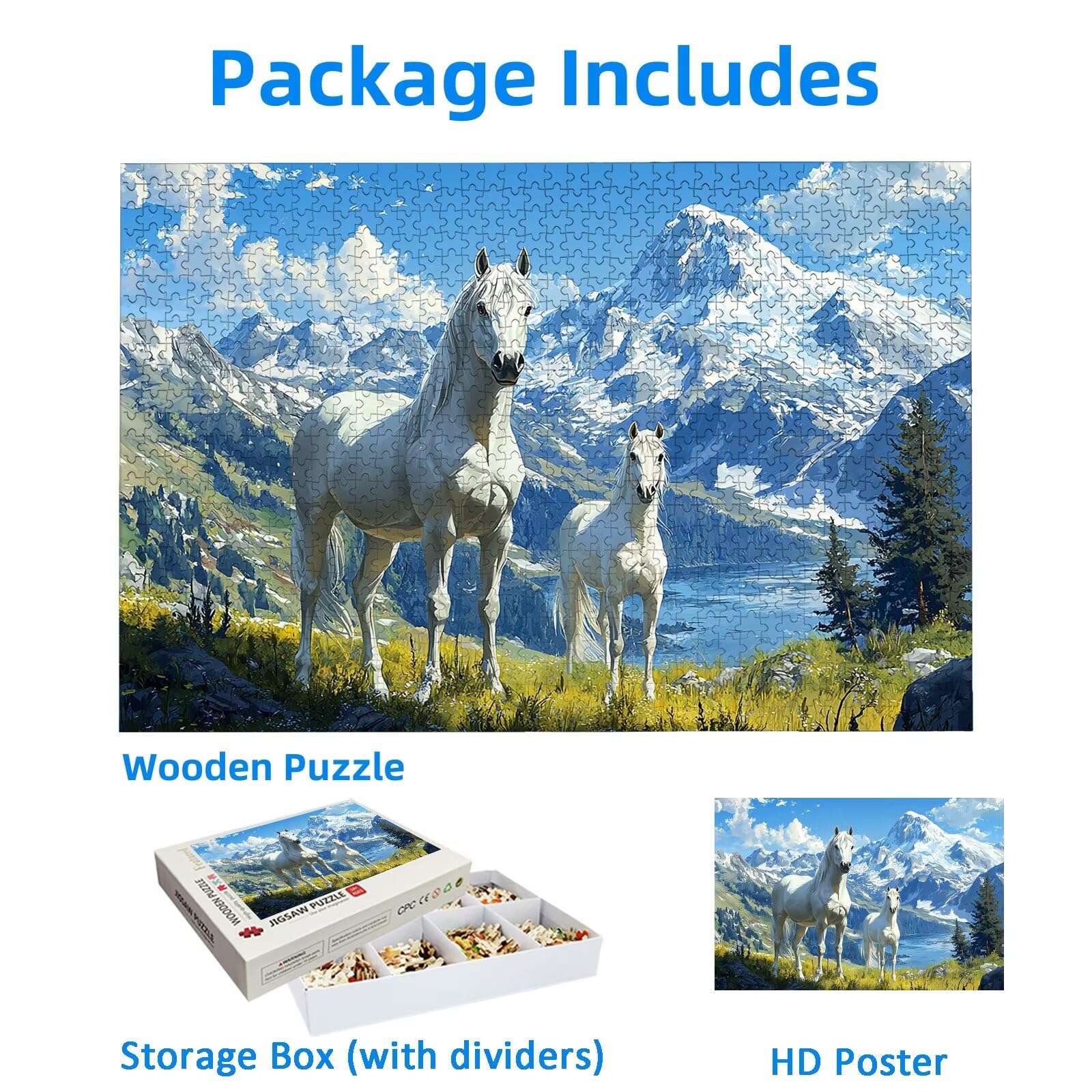 Puzzle 2000 Piezas, Puzzle Paisaje con Caja para Adultos, DIY Animal Rompecabezas Madera para Adultos, 2000 Piezas Rompecabezas Desafiante, para Decoracion Hogar, Regalo Mujer, Regalo Hombres, -2604