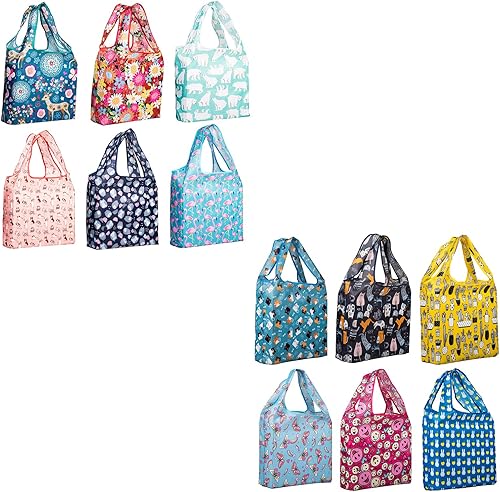 Sinoetron Bolsas de compras reutilizables, paquete de 12