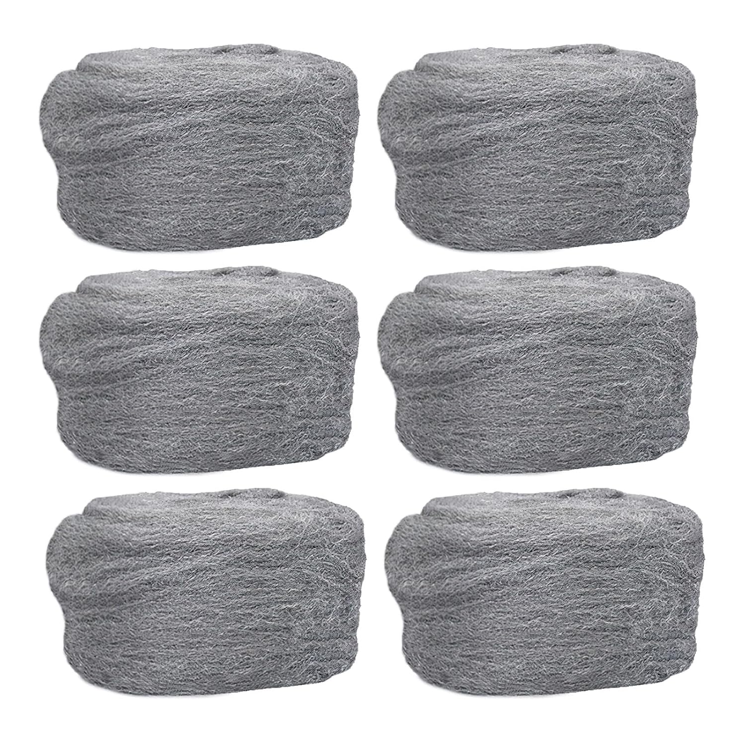 Steel Wool Mice Control - 6 Pcs 2.36"×9.84Ft Steel Wool for Wall Hole/Gap Filler - Best Thing to Get Rid of Mice - Keep Animals Away from Cracks,Siding,Pipeline,Vents in Garden/House/Garage/Kitchen
