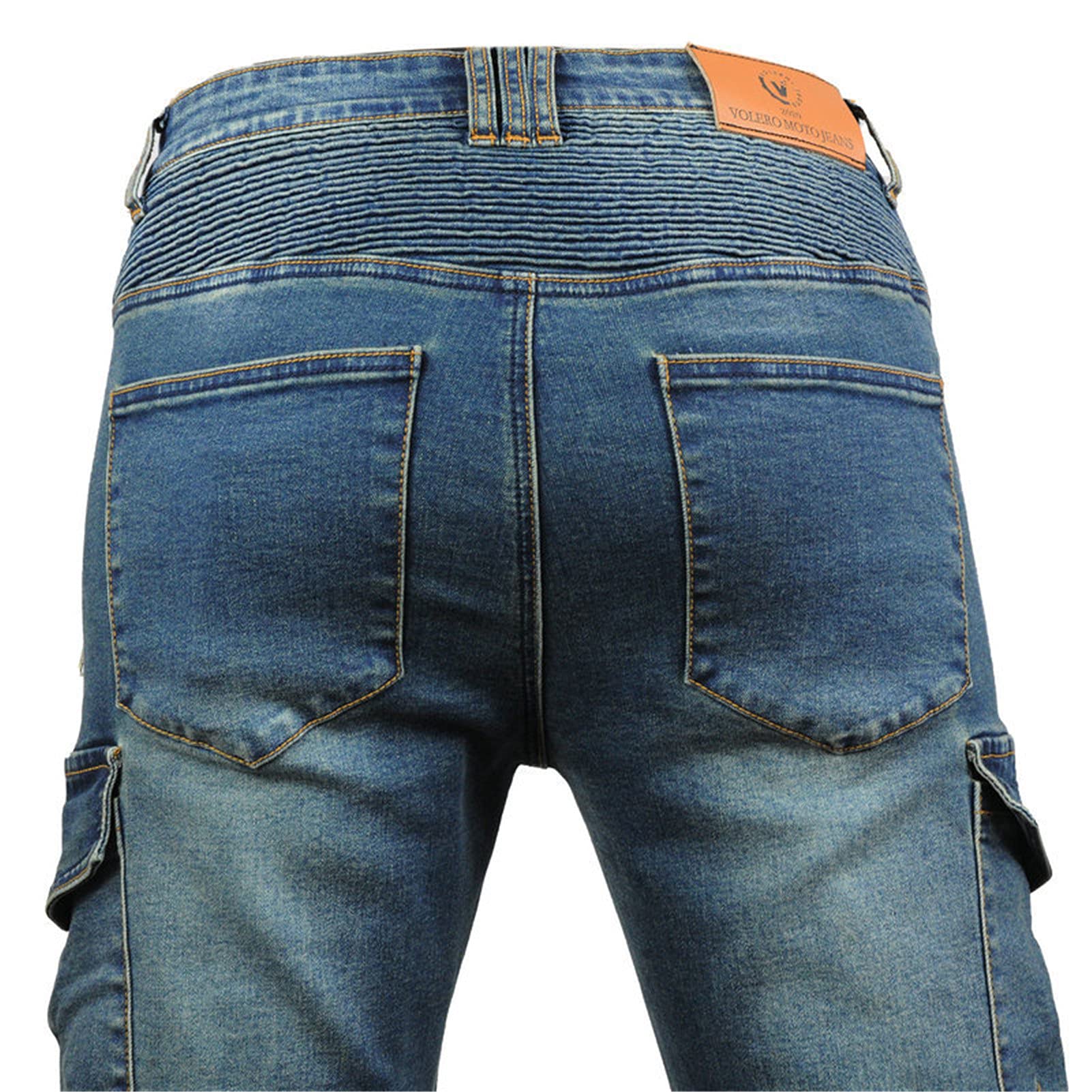 Pantaloni Jeans Moto Uomo | Pantaloni Moto Uomo | Jeans Uomo Moto con Protezioni | Pantaloni Moto Biker Rinforzato | Pantaloni da Motociclista | Jeans Uomo Moto Biker