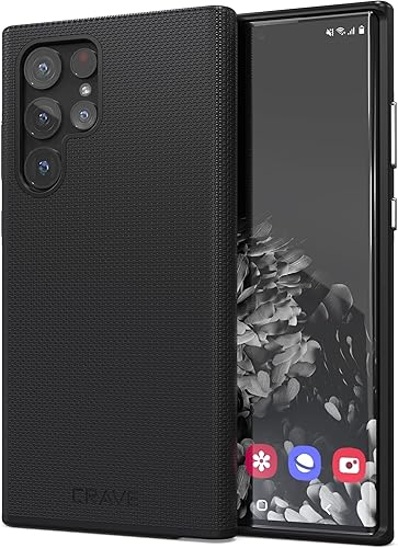 Crave Funda para Galaxy S22 Ultra, funda de doble capa de protección a prueba de golpes para Samsung Galaxy S22 Ultra 5G (6.8 pulgadas) - Negro