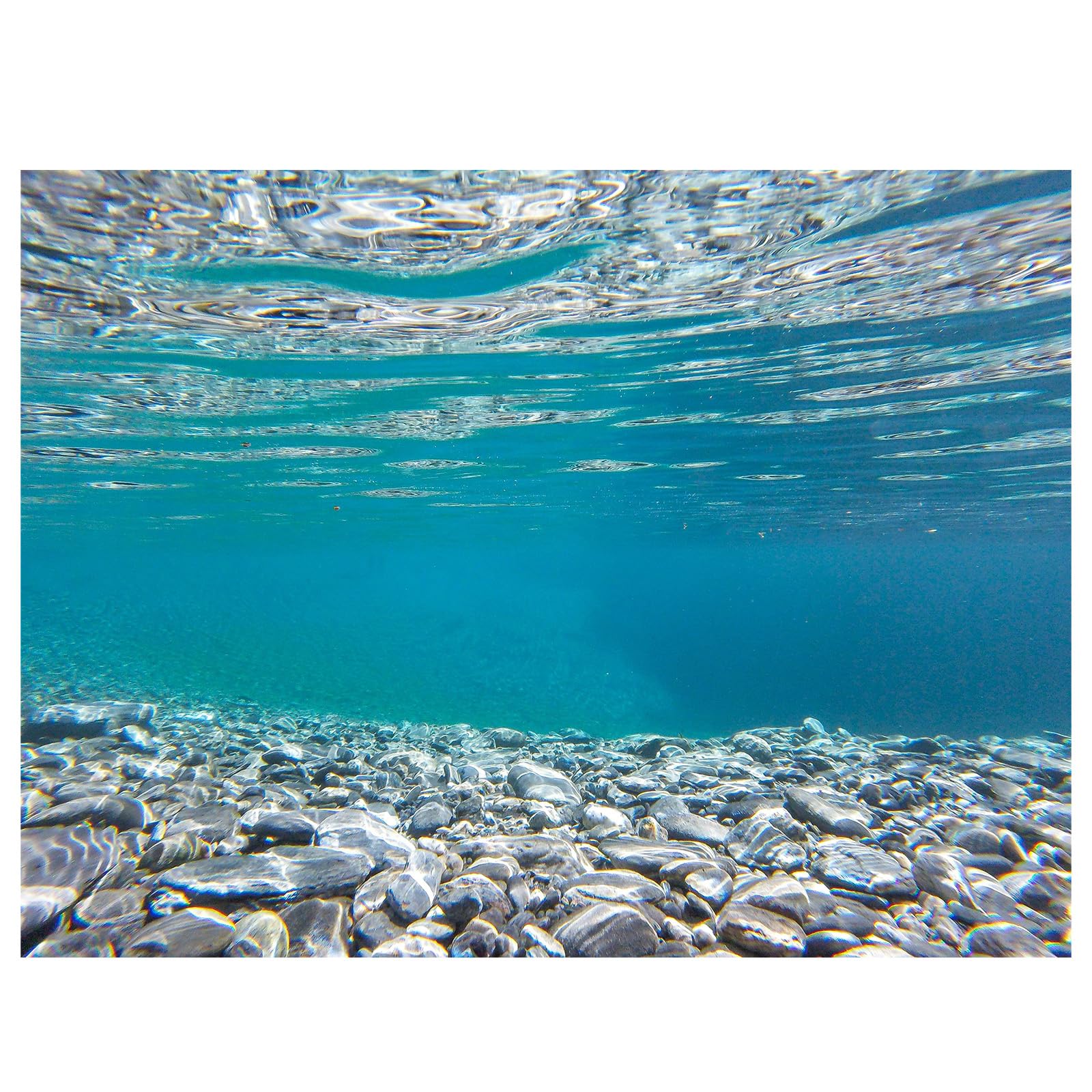 quqepgg Vinyl Ocean Aquarium Background, Fish Tank Decor 100x50cm Style 3