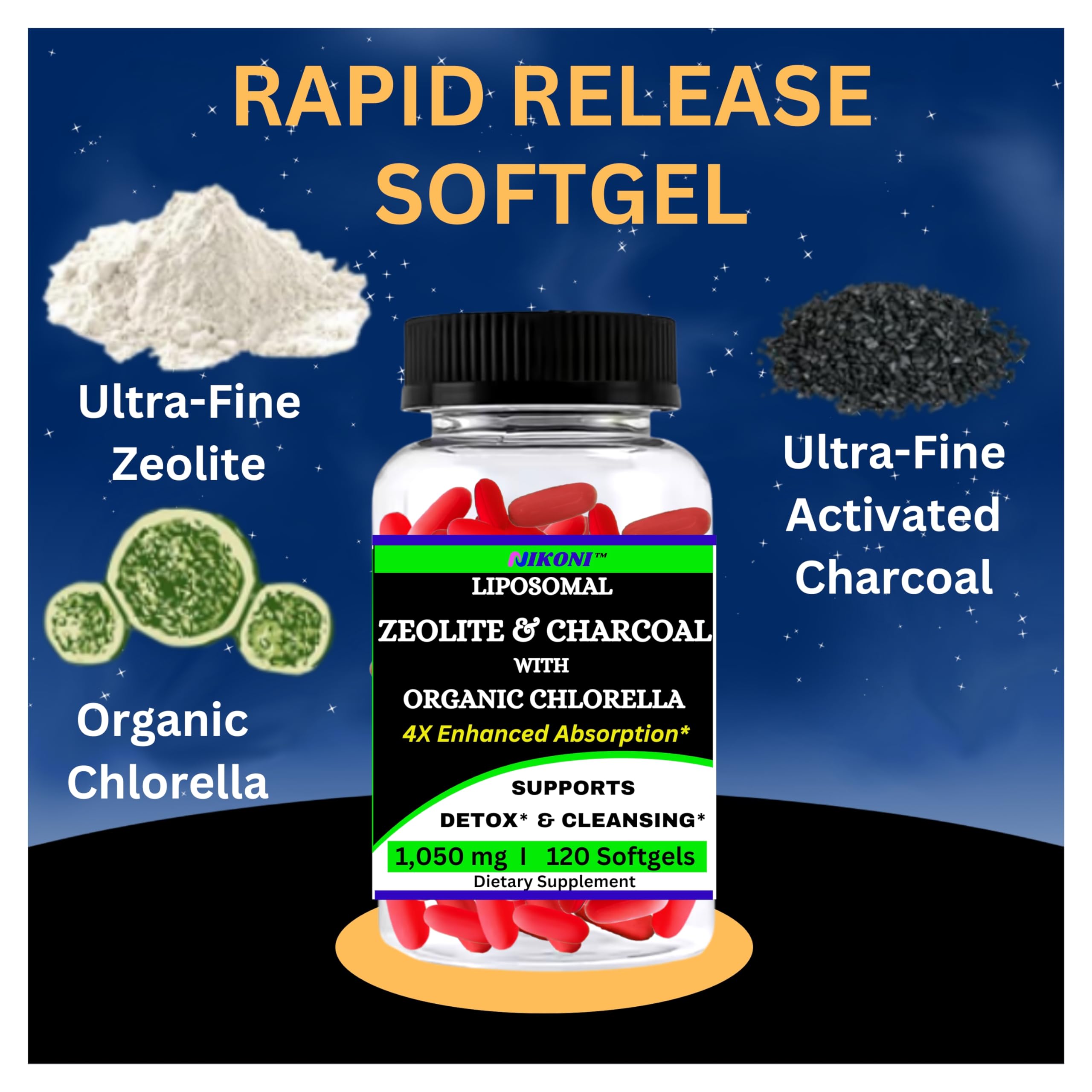 Amazon.com: Nikoni Liposomal Zeolite, Activated Charcoal & Organic