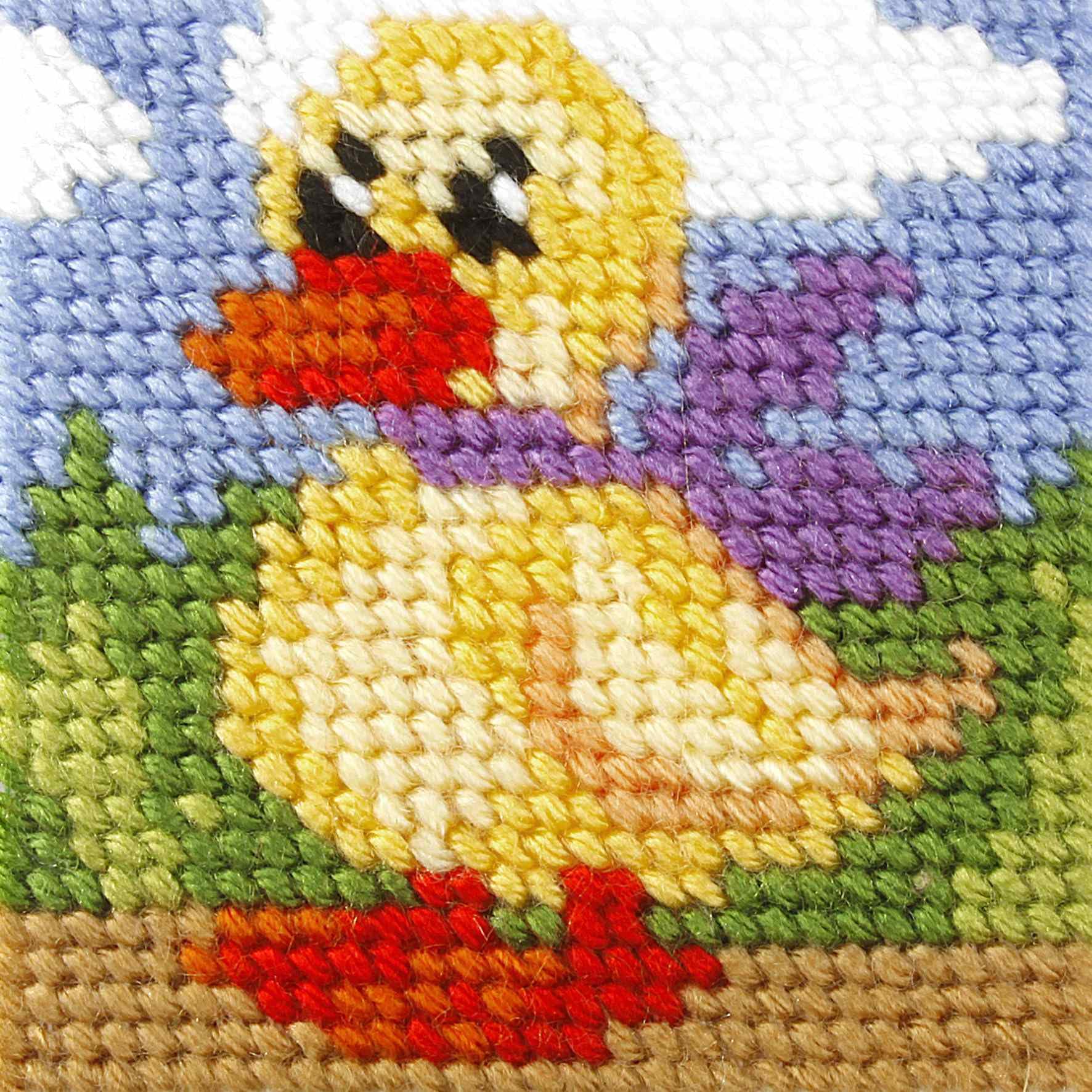 Orchidea Needlepoint Kit: My First Embroidery: Mini: Duck 10.5 x 10.5cm or 4 x 4in.