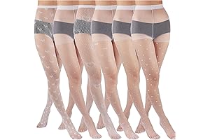 6 Pairs Heart Fishnet Tights: Valentine's Day Delight