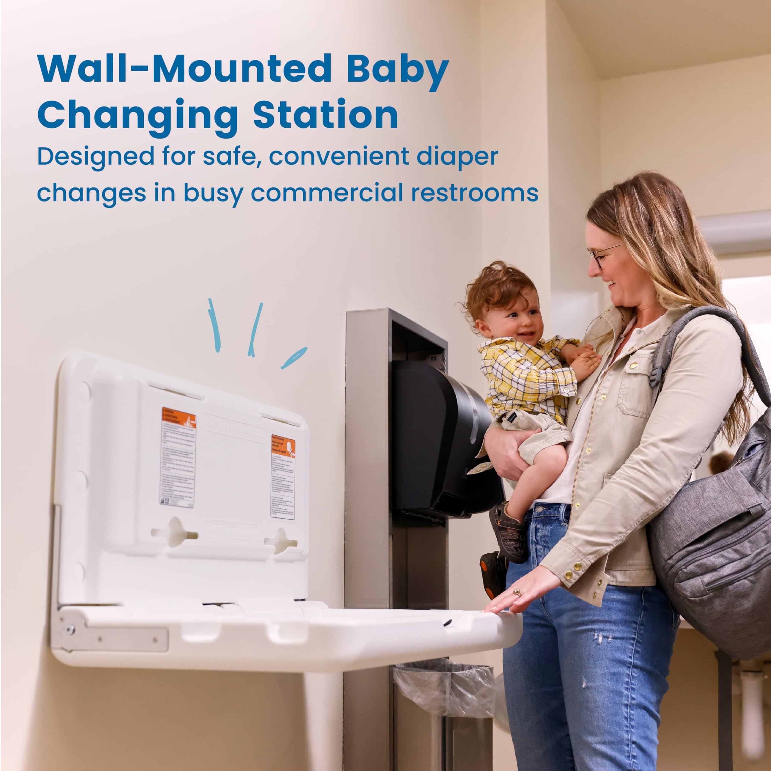 Amazon.co.jp: ECR4Kids Wall-Mounted Baby Changing Station