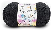 Vista 7 de Lion Brand Yarn 550-150 Hilo Pound of Love, Gris Oxford