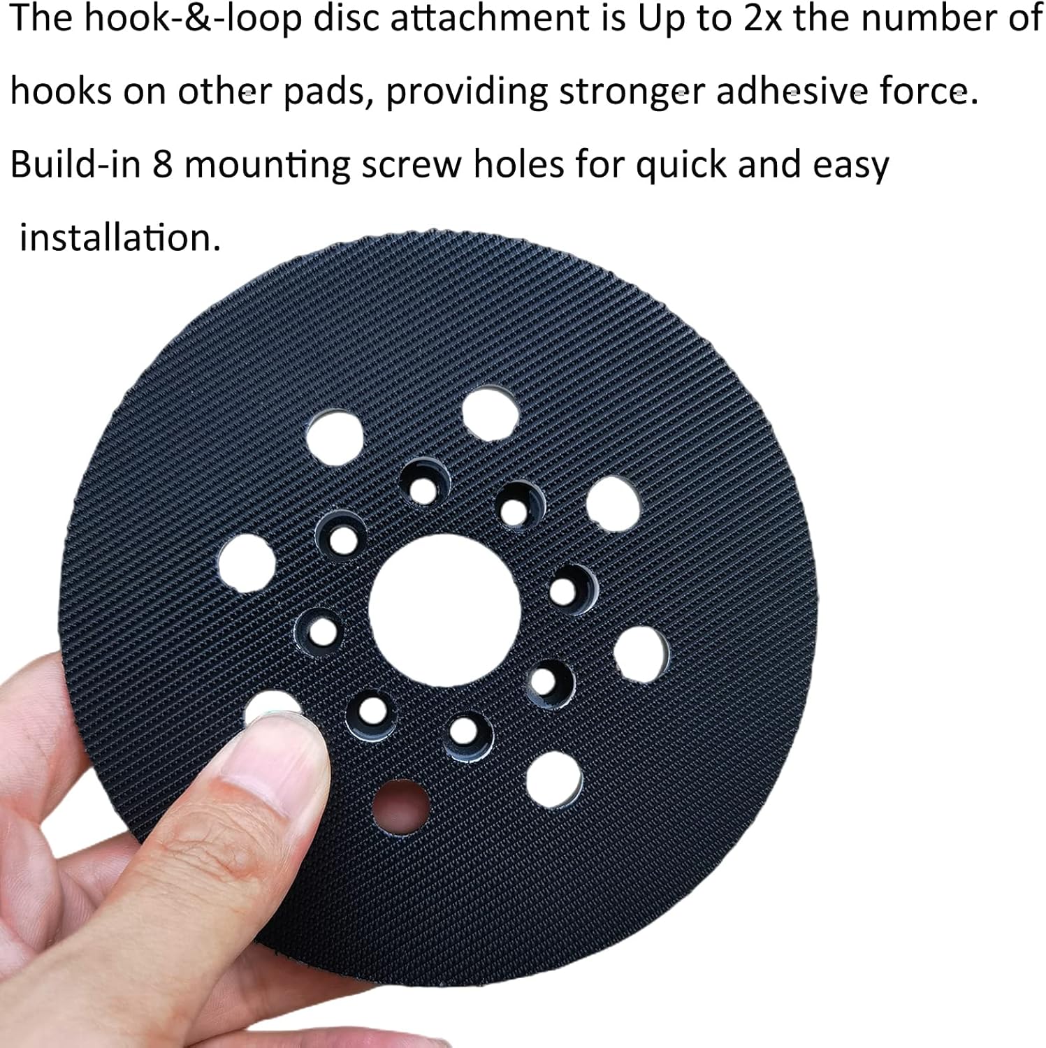 5 Inch 8 Hole Hook & Loop Replacement Sander Pad for 5" Bosch ROS20VS, ROS20VSC, ROS20VSK, ROS20, ROS10 Random Orbit Sander…