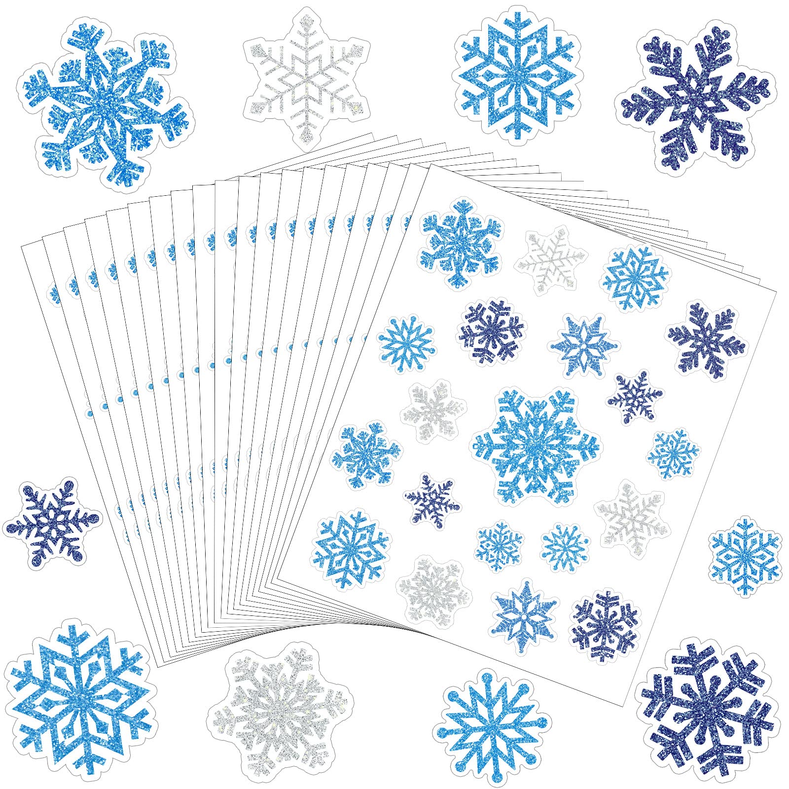 Autocollants Noël bonhomme de neige pour décorer les cadeaux et lettres d'hiver