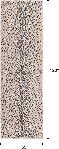 Miniatura 2 de Unique Loom Outdoor Safari Collection - Alfombra Samburu (2 pies 11 pulgadas x 10 pies, color naturalmarrón claro)