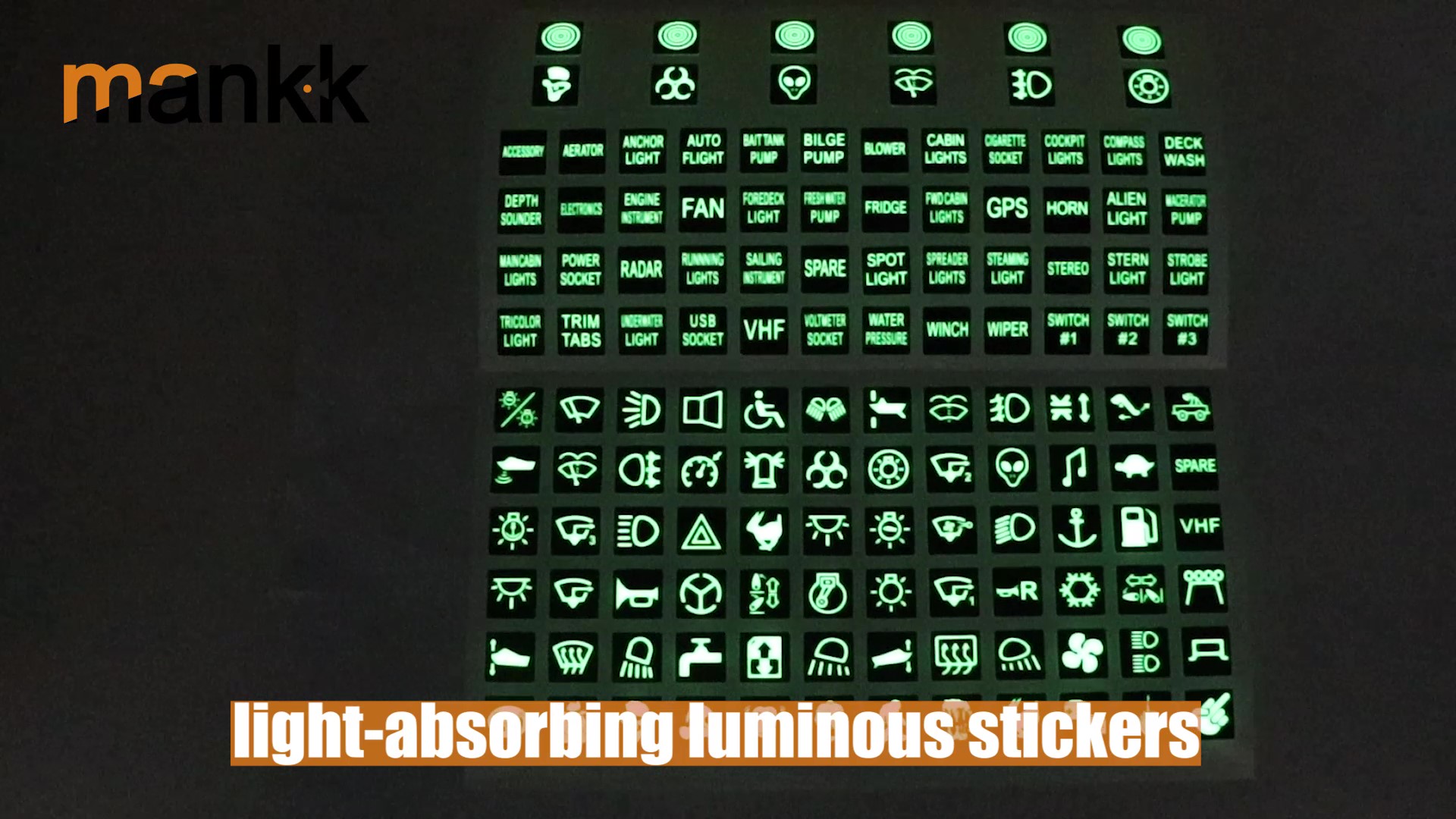 Rocker Switch Panel Labels Graphics