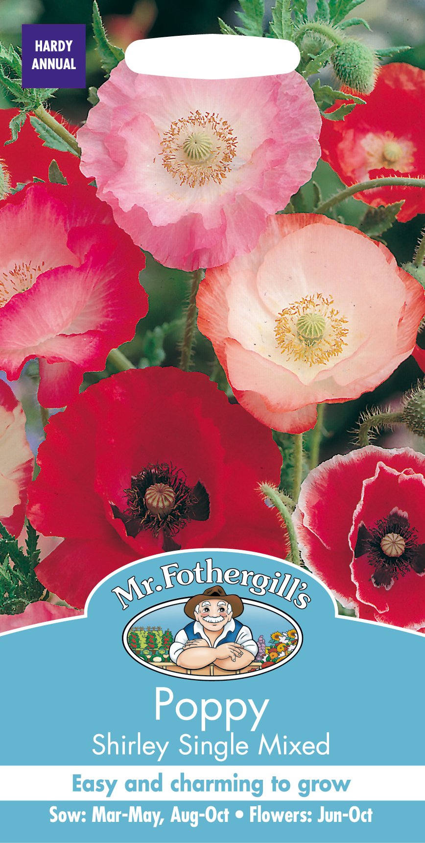 Mr. Fothergill's Shirley Single Poppy Mixed Flower Seeds