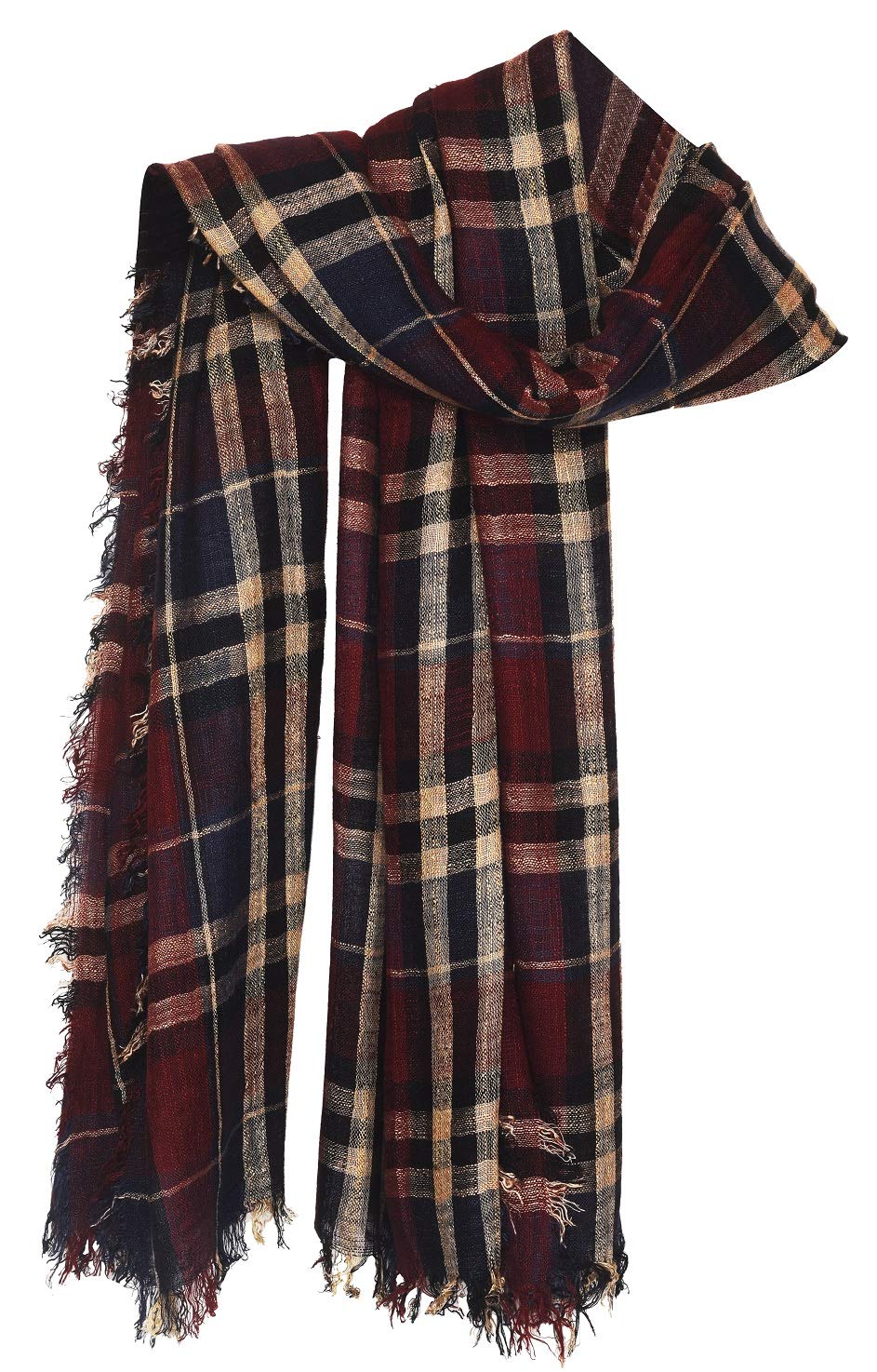 indish Unisex Soft Viscose Check Men Scarf Stole Muffler-picture-41