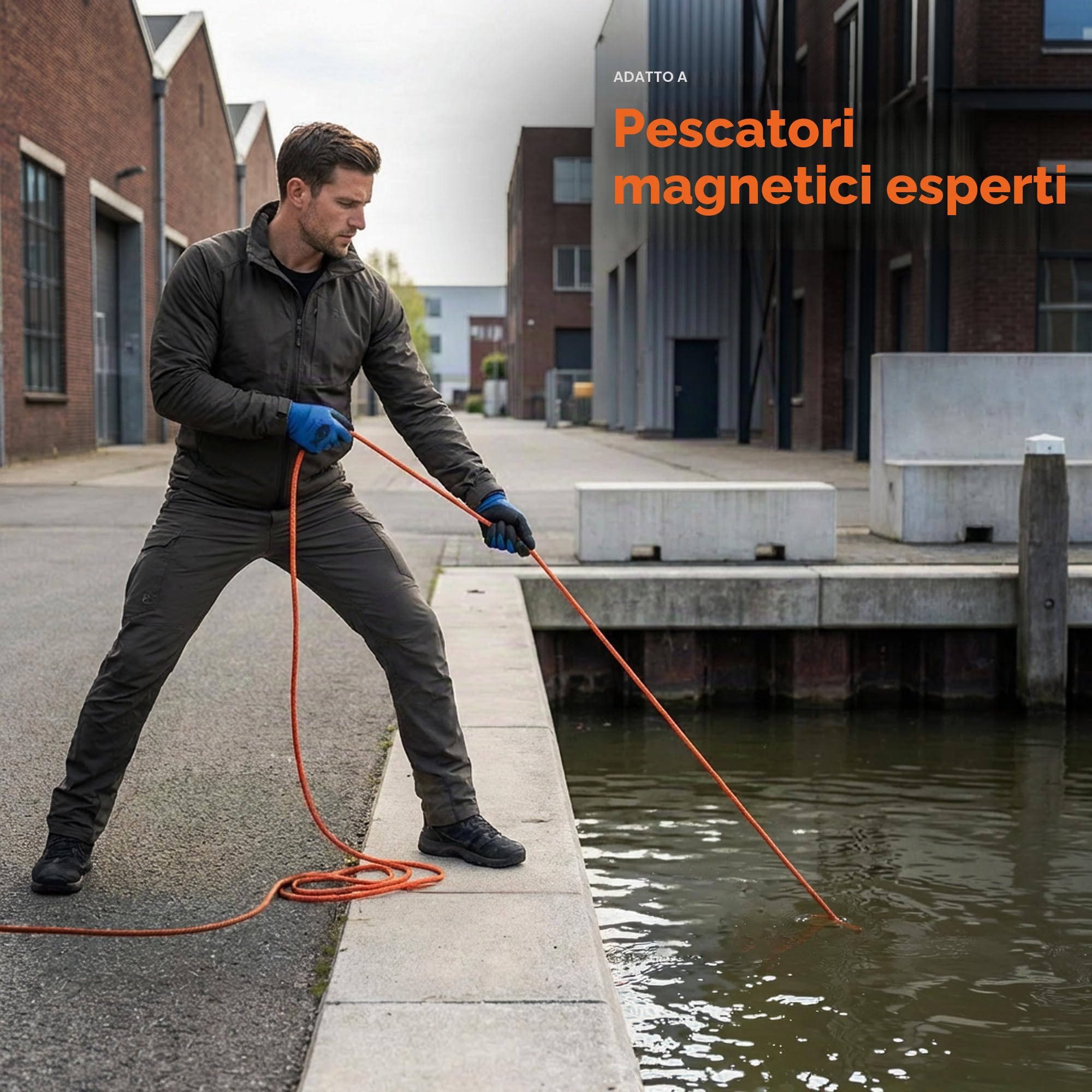 Magnetar Magnete da Pesca - 1400 kg Pesca Magnetica 360 - Beast - Magnet Fishing Kit con Amo/Corda/Guanti/Copertura/Colla - Magneti Neodimio da Pesca
