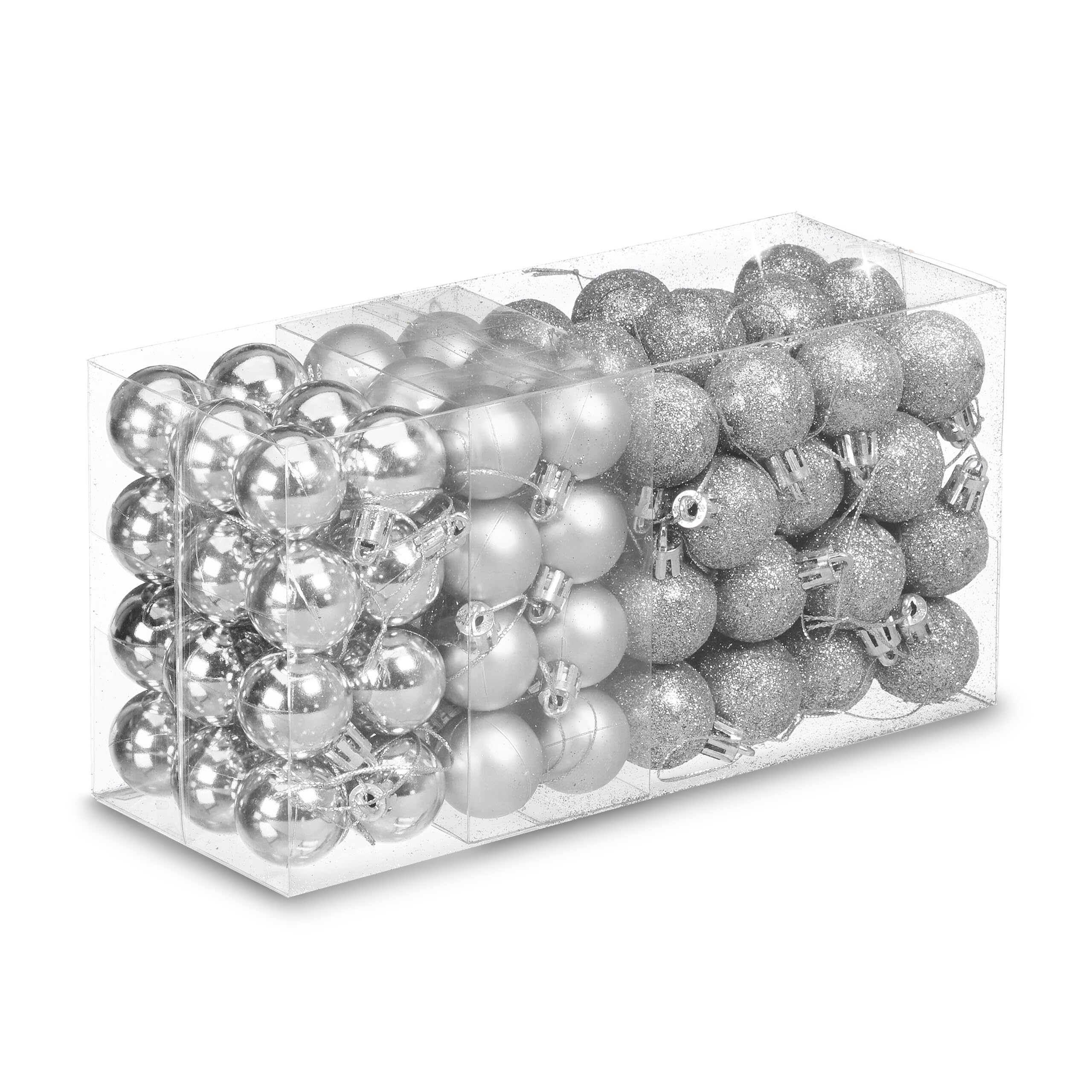 Palline Natalizie Dorate Set Da 96 - Decorazioni Albero Di Natale Opache, Lucide E Con Glitter - Foto 2