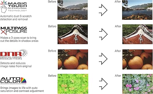 Miniatura 7 de Pacific Image PrimeFilm XA Plus Escáner de película, película de rollo automático y escaneo de tira de película de 1.378 in, salida de 10000 dpi/48