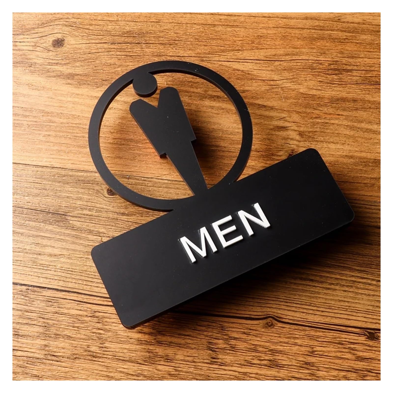 Toilet Sign Hollow Out Bathroom Signage Restroom Men and Women Toilet WC Reminder Sign(2,15x15cm)